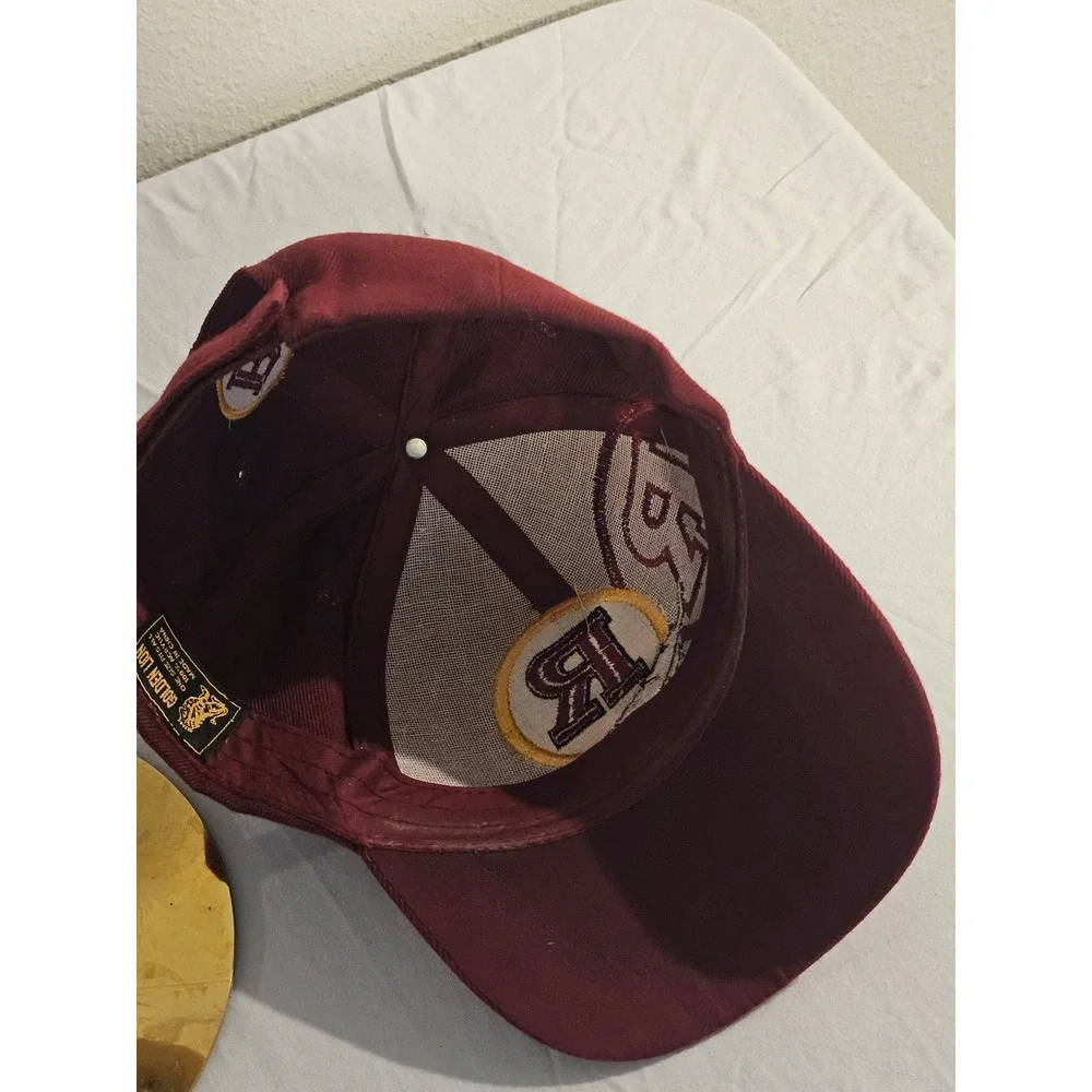 Golden Lion Washington DC R Logo Baseball Cap Hat Burgundy OSFA Acrylic